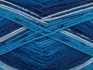 Sale Sock Yarn Mavi Tonları