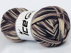 Sale Sock Yarn Leylak Tonları Krem Siyah