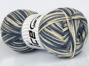 Sale Sock Yarn Gri Tonları Krem Mavi Tonları