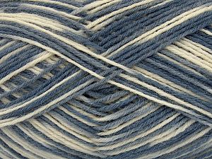 Sale Sock Yarn Gri Tonları Krem Mavi Tonları