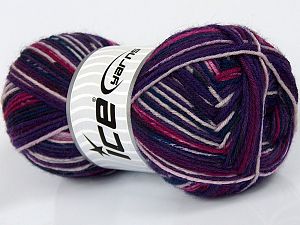Sale Sock Yarn Mor Tonları lacivert Krem Bordo
