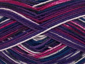 Sale Sock Yarn Mor Tonları lacivert Krem Bordo