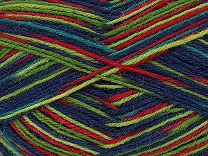 Elite Sock Kırmızı Yeşil Tonları Mavi Tonları