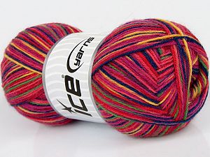 Elite Sock Sarı Kırmızı Pembe tonları lacivert