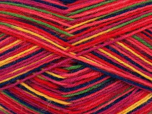 Elite Sock Sarı Kırmızı Pembe tonları lacivert