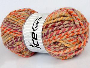 Sale Self-Striping Kırmızı Turuncu Açık Kamel Altın Fuşya