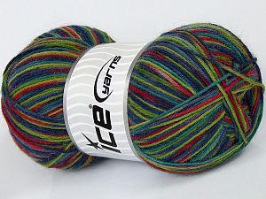 Sale Sock Yarn Kırmızı Mor Yeşil