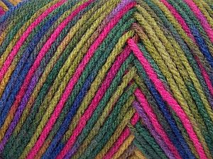 Sale Self-Striping Mor Yeşil Fuşya