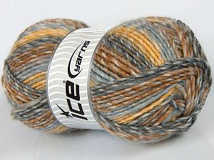 Sale Self-Striping Sarı Beyaz Gri Kahverengi