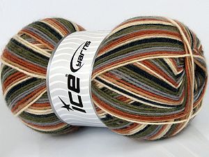 Sale Sock Yarn lacivert Haki Krem Kahverengi