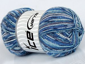 Sale Sock Yarn Beyaz Mor Tonları Mavi Tonları