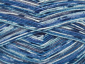 Sale Sock Yarn Beyaz Mor Tonları Mavi Tonları