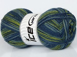 Multicolor Sock Yeşil Tonları Mavi Tonları