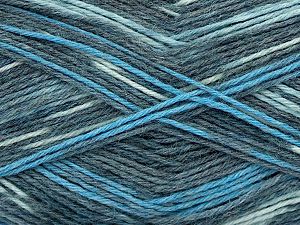 Sale Sock Yarn Gri Tonları Mavi