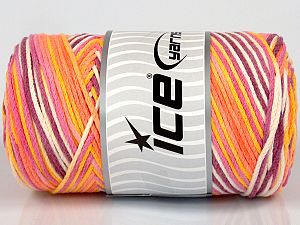 Macrame Cotton Print Mor Pembe tonları Turuncu Tonları
