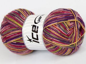 Multicolor Sock Sarı Mor Pembe tonları Yeşil