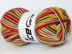Sale Sock Yarn Turuncu Gri Yeşil Fuşya Krem