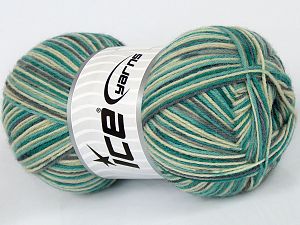 Sale Sock Yarn Gri Yeşil Tonları