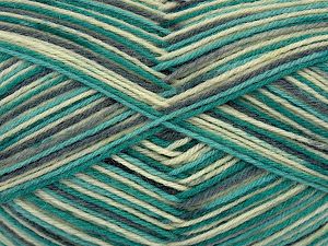 Sale Sock Yarn Gri Yeşil Tonları