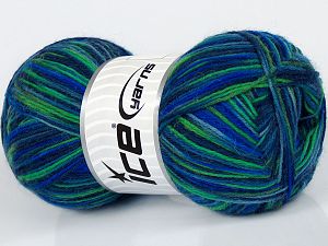 Sale Sock Yarn Yeşil Mavi Tonları