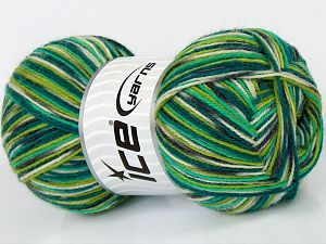 Sale Sock Yarn Gri Yeşil Tonları
