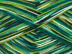 Sale Sock Yarn Gri Yeşil Tonları