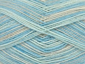 Sale Sock Yarn Nane Yeşil Açık Bej Mavi
