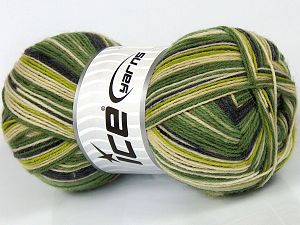 Sale Sock Yarn Gri Yeşil Tonları