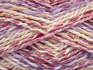 Sale Self-Striping Kırmızı Pembe Leylak Bej