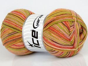 Sale Sock Yarn Pembe tonları Yeşil Altın tonları