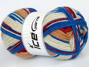 Sale Sock Yarn Water Green Kırmızı Tonları Deve Tüyü Mavi