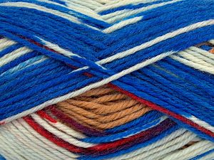 Sale Sock Yarn Water Green Kırmızı Tonları Deve Tüyü Mavi
