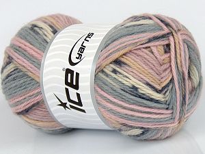 Sale Sock Yarn Pembe Gri Tonları Krem Bej
