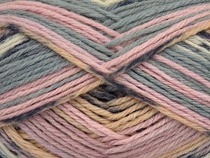 Sale Sock Yarn Pembe Gri Tonları Krem Bej