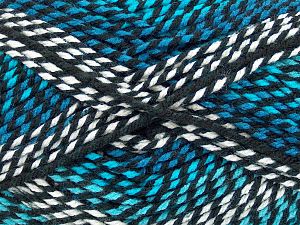 Sale Self-Striping Beyaz Mavi Tonları Siyah