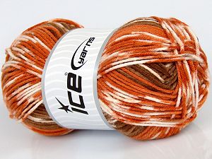 Sale Self-Striping Beyaz Turuncu Kahverengi
