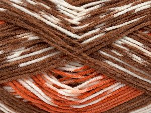 Sale Self-Striping Beyaz Turuncu Kahverengi