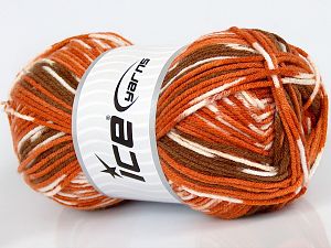Sale Self-Striping Beyaz Turuncu Kahverengi
