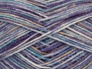 Sale Self-Striping Leylak Tonları Krem Mavi Tonları