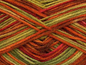 Sale Self-Striping Kırmızı Yeşil Tonları Altın