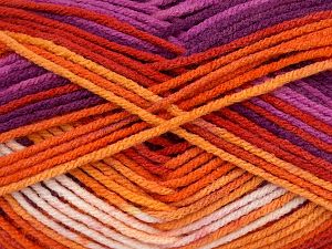 Sale Self-Striping Mor Tonları Turuncu Tonları