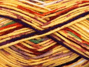 Sale Self-Striping Sarı Beyaz Mor Turuncu Yeşil