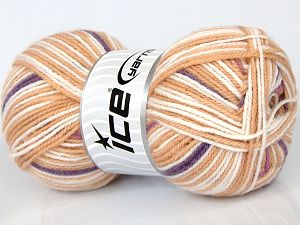Sale Self-Striping Beyaz Milky Brown Leylak Tonları