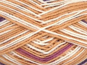 Sale Self-Striping Beyaz Milky Brown Leylak Tonları