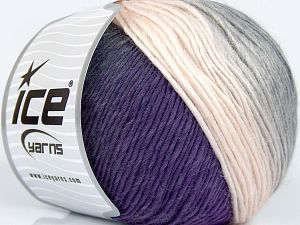 Sale Self-Striping Mor Pudra Pembe Gri