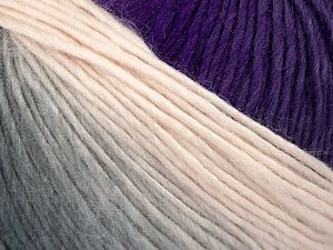 Sale Self-Striping Mor Pudra Pembe Gri