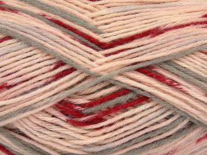 Sale Sock Yarn Kırmızı Pembe Gri