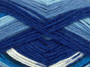 Sale Sock Yarn Mor Krem Mavi Tonları