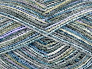 Sale Self-Striping Beyaz Leylak Gri Yeşil Mavi