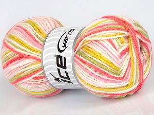 Sale Self-Striping Beyaz Pembe Yeşil